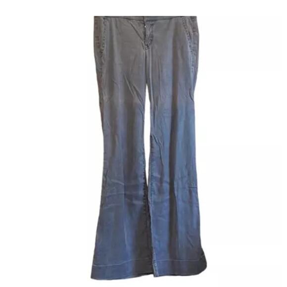 Level 99 Women's Linen Blend Blue Trouser Pants - Size 27 - Picture 5 of 5
